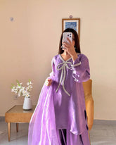 Exclusive French Creape Purple Color  Salwar Suit